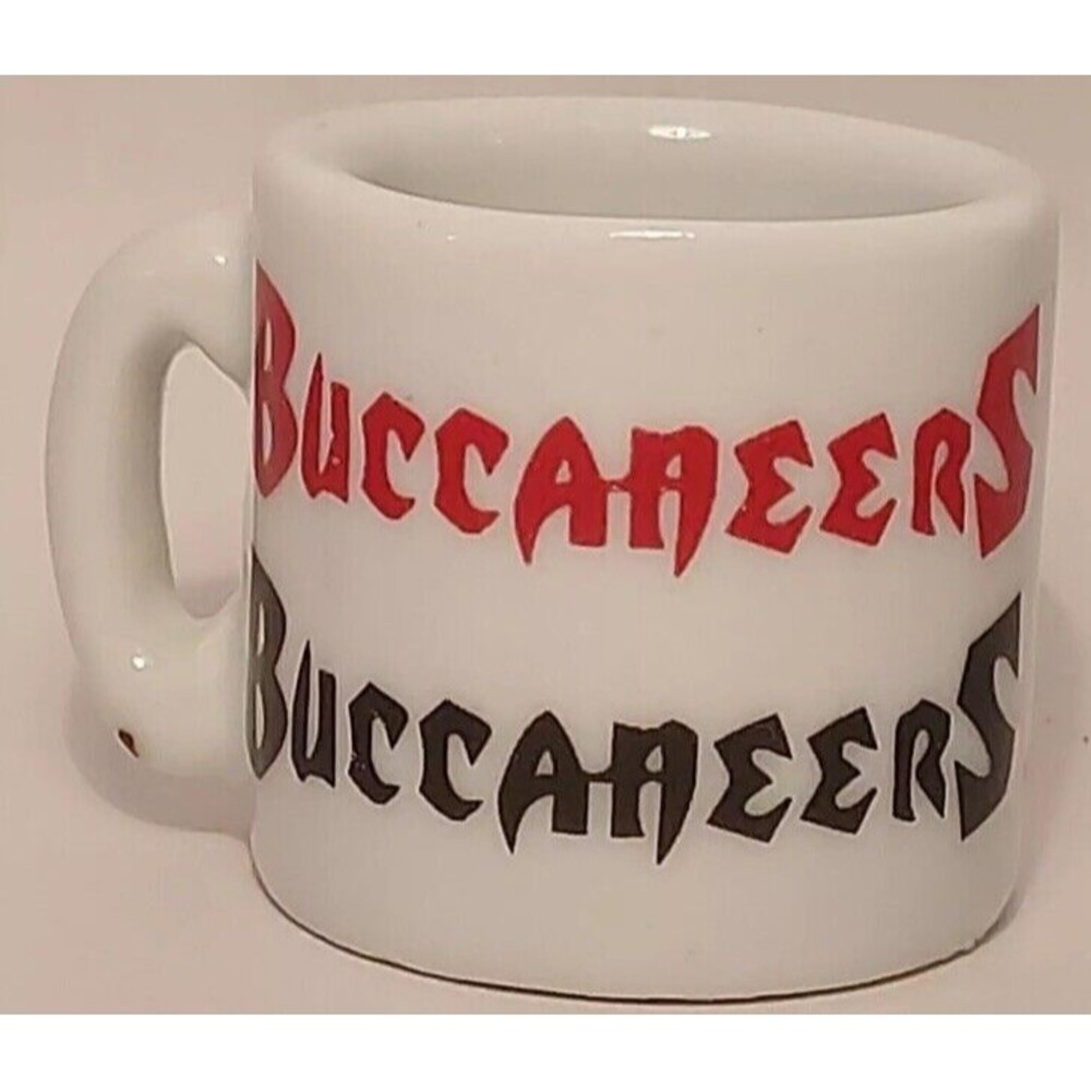 Vintage NFL TAMPA BAY BUCCANEERS Mini Coffee Cup MUG  1.25" Collectible mini cup